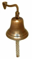Vintage Dinner Bell, Cast Iron Hanging Bells In & Outdoor, School or Church Wall