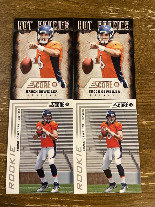 (4) Brock Osweiler RC 2012 Score Hot Rookies Glossy Combined Shipping Rookie Lot