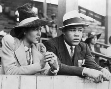 Chicago IL Champion Joe Louis his wife are shown in their box at M- Old Photo