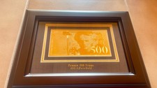 999.9 Pure Gold Banknote France 500 Franc Neu