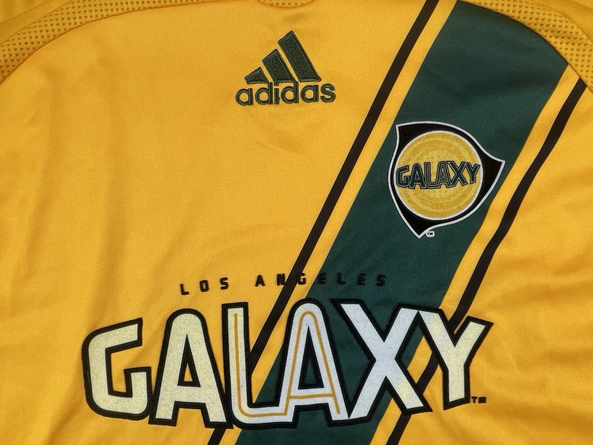 Adidas LA Galaxy Jersey Yellow Green Size L 2006 MLS Soccer Shirt