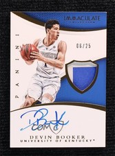 2015 Immaculate Collegiate Signature /25 Devin Booker RPA Rookie Patch Auto RC