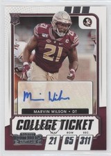2021 Panini Contenders Draft Picks College Ticket Marvin Wilson #167 Auto 0z9n