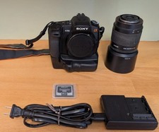 Sony Alpha DSLR a350 Digital Camera W/N50 Grip/Lens/Battery  Shutter Count 9268