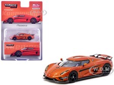 KOENIGSEGG REGERA ORANGE 1/64 DIECAST MODEL CAR BY TARMAC WORKS T64G-TL017-OR