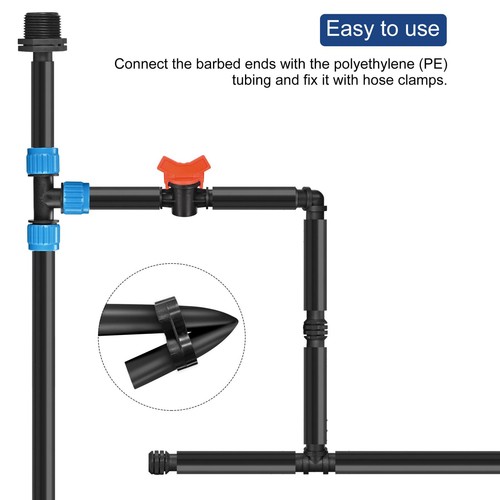 Irrigation Fittings Kit 19.5mm Barbed 8 Straight 8 Tee 8 Elbows 8 Stoppers - Afbeelding 4 van 5