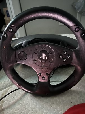 Thrustmaster Racing Wheel w/ Pedals, Wired for Sony PlayStation 3/4 Black/Purple