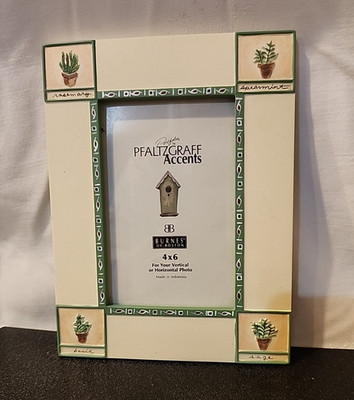 Pfaltzgraff Accents Picture Frame 4''x6'' herbs rosemary basil spearmint sage