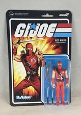 G.I. JOE RED NINJA COBRA ASSASSIN REACTION 3.75 SUPER7 ACTION FIGURE NEW