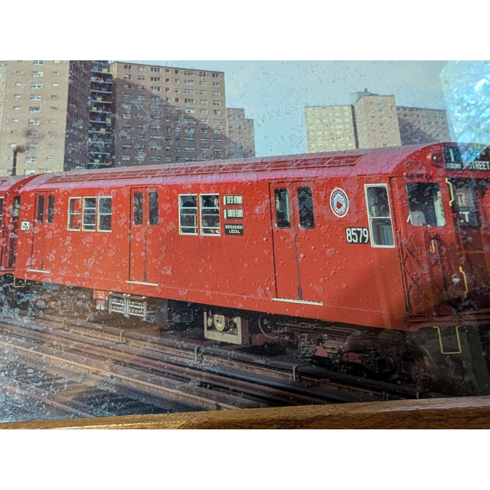 Fotografía del tren subterráneo de Nueva York enmarcada arte del metro de la ciudad de Nueva York calle 137 13"x 8" Foto 4 de 4