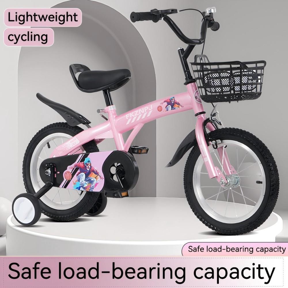 18 Inch Kids Bike with Training Wheels, Adjustable Seat for Ages 5-10