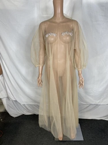 Simone Rocha Womens Sheer Open Back Romantic  Dress Size S Nude