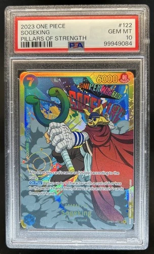 2023 One Piece Pillars of Strength Sogeking Secret Rare #OP03-122 PSA 10