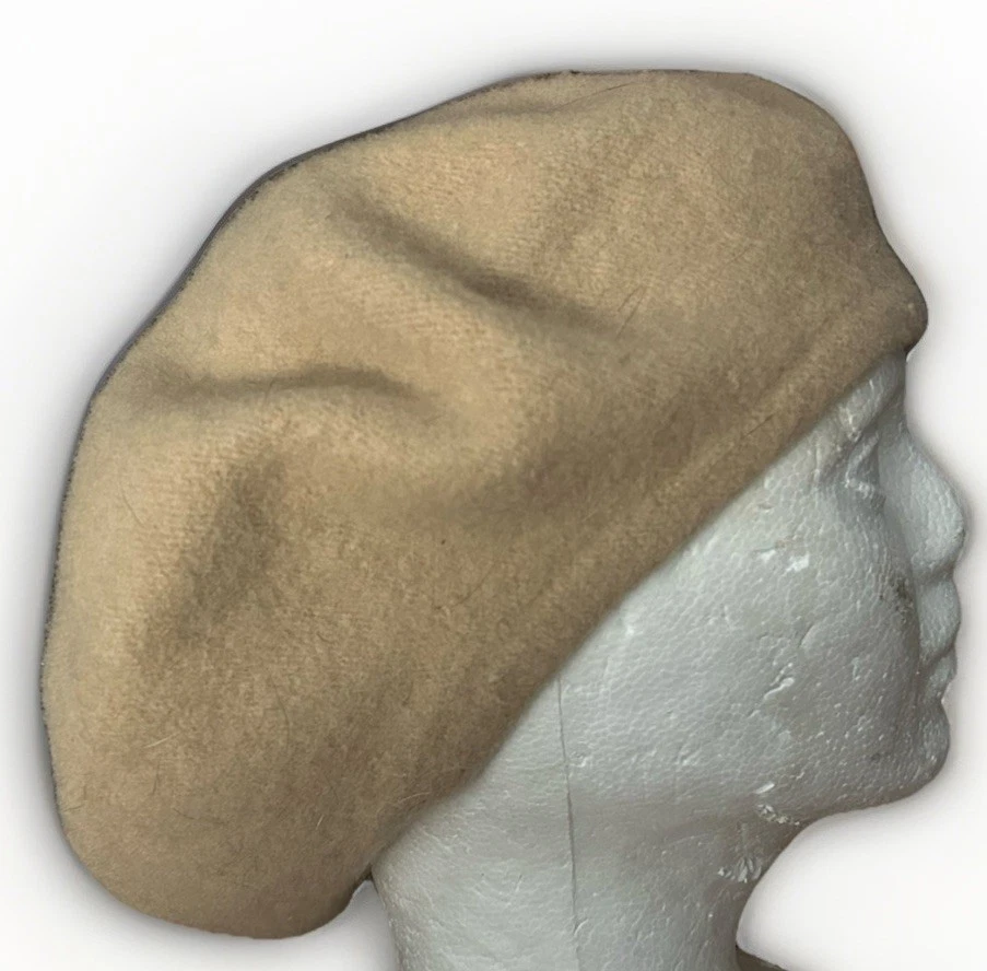 复古羊羔毛贝雷帽 Beanie 女士时尚帽子骆驼棕褐色 — 第 4/4 张图片