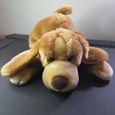 Animal Alley Darby Puppy Dog Brown Tan Floppy Plush Vintage Toys R Us 14 inch