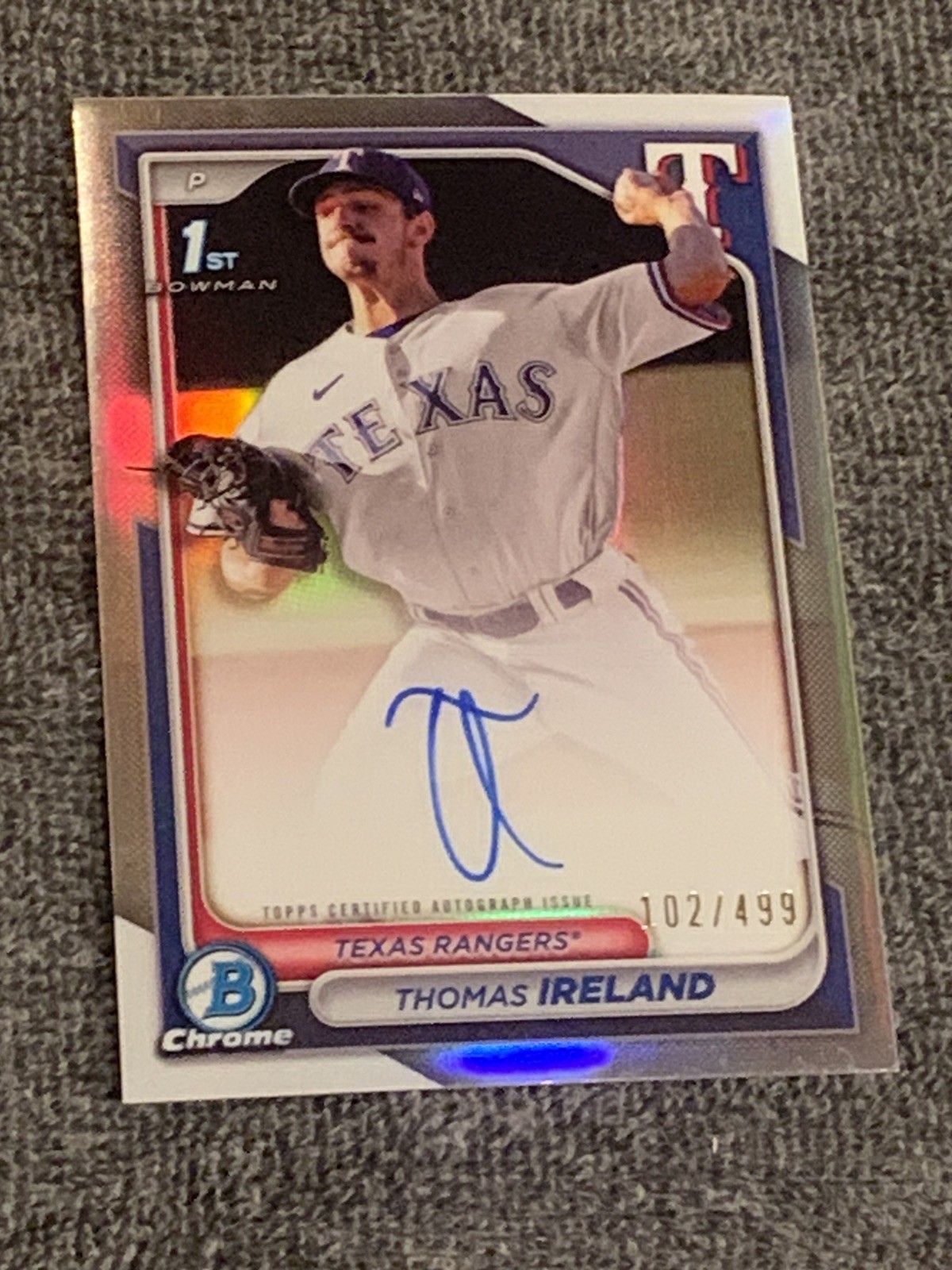 2024 Bowman Chrome Prospect Auto Refractor /499 Thomas Ireland #CPA-TI Auto