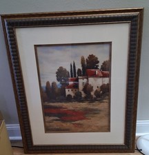Framed Wall Art Painting Elegant Wooden Frame Excellent Condition Ready to Hang