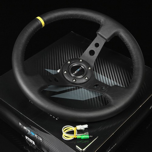NRG 140H HUB+CARBON GEN 2.0 QUICK RELEASE+3"DISH STEERING WHEEL BLACK W/MARKING - Picture 4 of 4