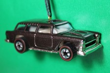 1955 CHEVROLET NOMAD CUSTOM DIECAST CHRISTMAS TREE ORNAMENT  BLACK