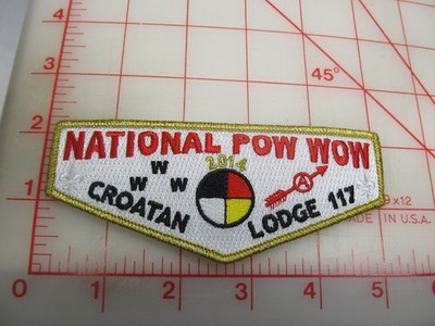 OA Lodge 117 CROATAN collectible 2014 National POW WOW gmy flap patch (o7)