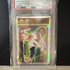 Topps 2025 Bowman Anime JJ Wetherholt St. Louis Cardinals #BA-9 PSA 10