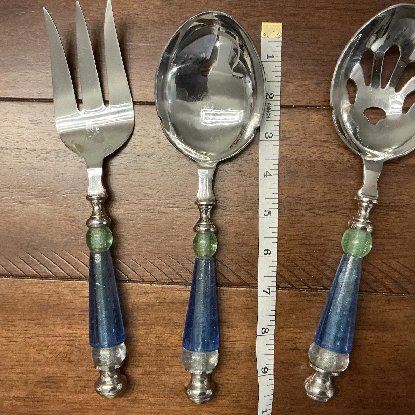 lenox 3 Piece serving Set. Lg Fork, Lg Spoon & Lg Slotted Spoon