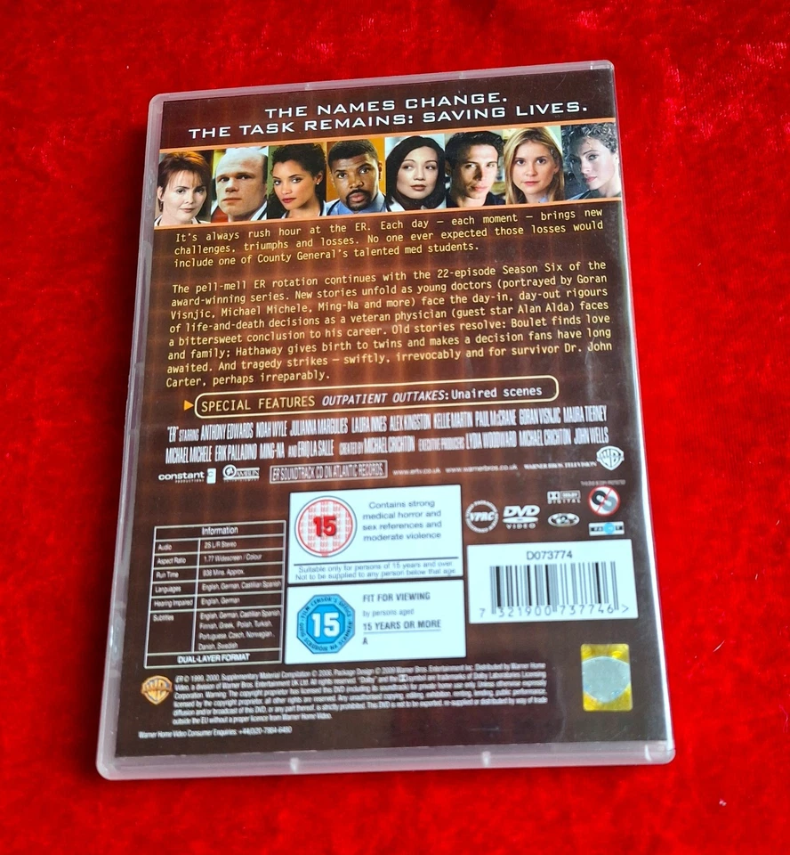ER THE COMPLETE SERIES 6 DVD SIXTH 6th SIX SEASON UK RELEASE - Image 2 of 2