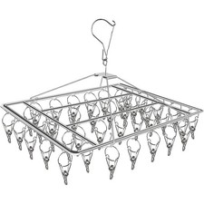 40 Strong Clips Stainless Steel Underwear Sock Hanger Laundry Airer Dry Rack ✅