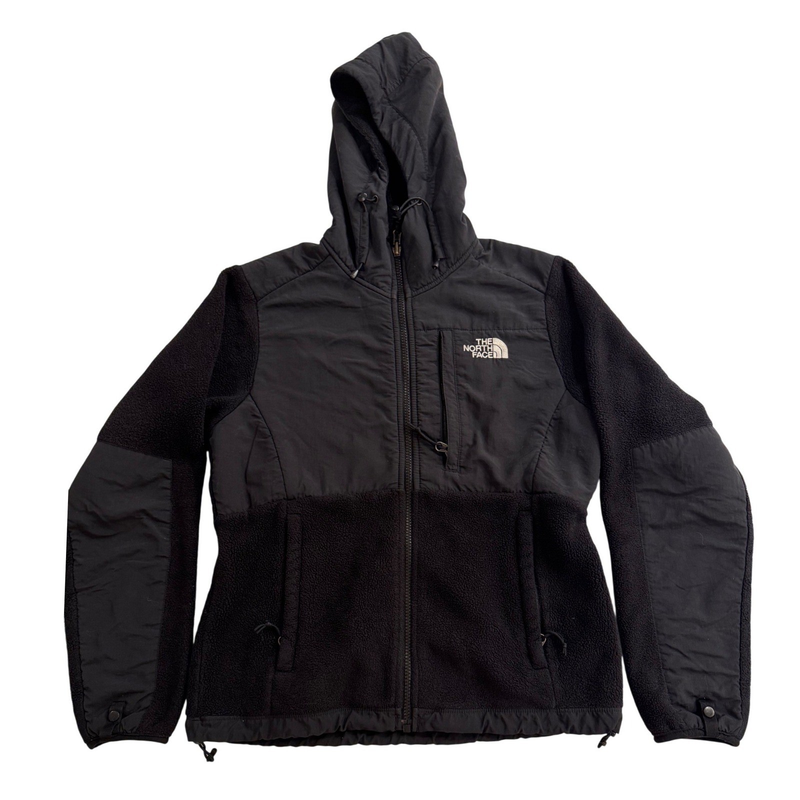 The North Face Black Fleece Jacket Hooded Zip Up Women Size XS