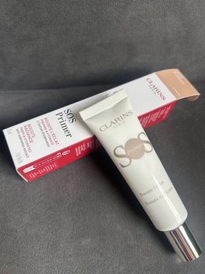 CLARINS SOS Primer Boosts Radiance 30ml WHITE Full Size Original, Neu & Versiegelt