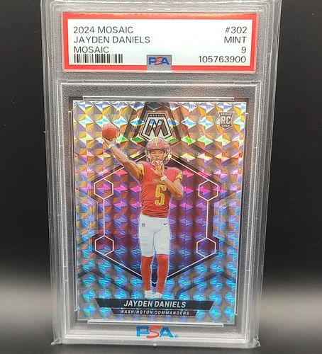 New ListingPanini 2024 Mosaic Rookies Jayden Daniels #302 Mosaic Prizm RC PSA 9