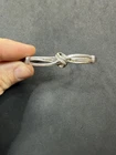 14.1g VTG Sterling Silver 925 Diamond Bangle Bracelet 7” Jewelry lot P