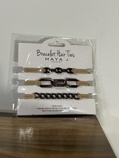 Bracelet Hair Ties Tan  Brown 3-Pack