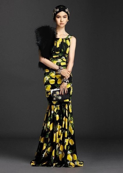 Damen Dolce & Gabbana Kleid Schwarz Chiffon 36