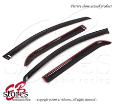 Black Tinted Out-Channel Vent Visor Deflector 4pcs For 2007-2016 GMC Acadia