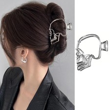 Halloween Skull Hair Clips for Women, 1pcs Gothic Hair Claw Clips with Skull Des