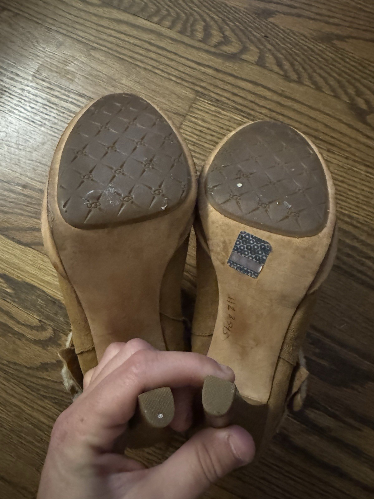 UGG GEORGETTE Ankle Platform Chestnut Nubuck Fur … - image 19