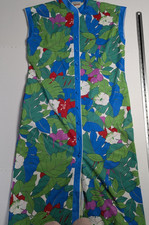 Vintage Marcelle Griffon Dress sz 12 approx Tropical Floral Bright Multicoloured