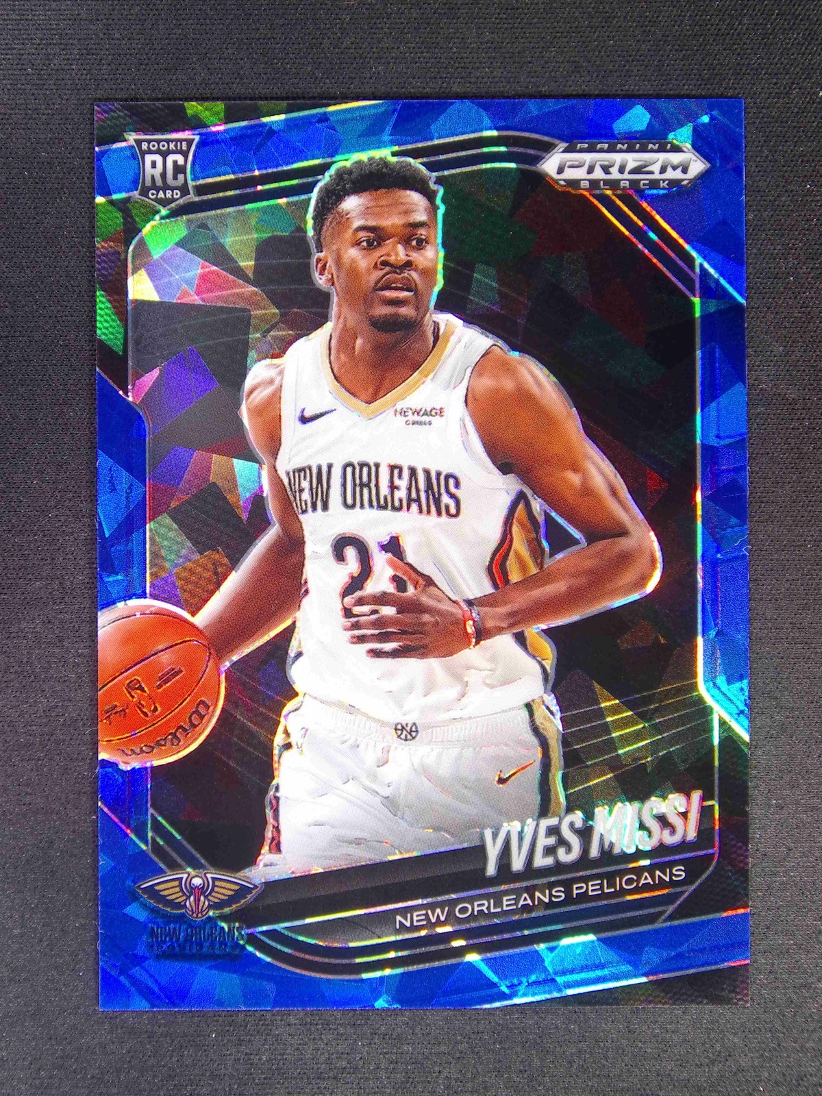 2024-25 Panini Prizm Black Yves Missi #3 RC Rookie Blue Ice /125