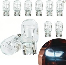 10 PCS 7443 Bulb, 12V 21/5W 7443 Brake Light Bulb, T20 Ultra-brig Color: White