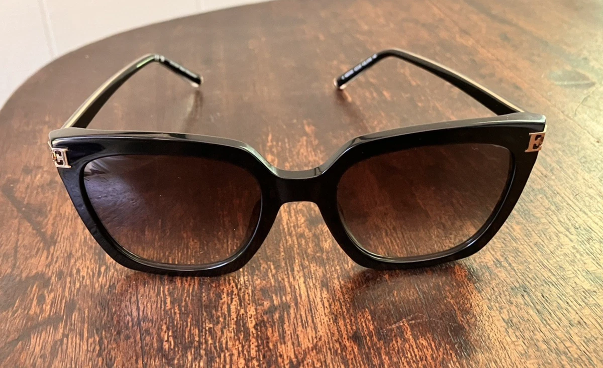 Escada 55mm Square Gradient Sunglasses Black Gold Chain Logo Women’s New Case ESCADA Square Sunglasses for Women for sale | eBay main image 2