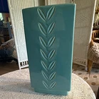 Royal Haeger R930 Blue Glossy Ceramic Leaf Mid-Century Modern Planter USA