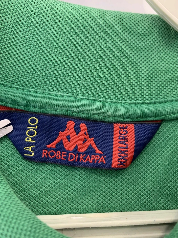Robe di Kappa La Polo Athens  Polo Shirt XXL Extra Large Greece Flag Logo #20 - Image 3 of 4