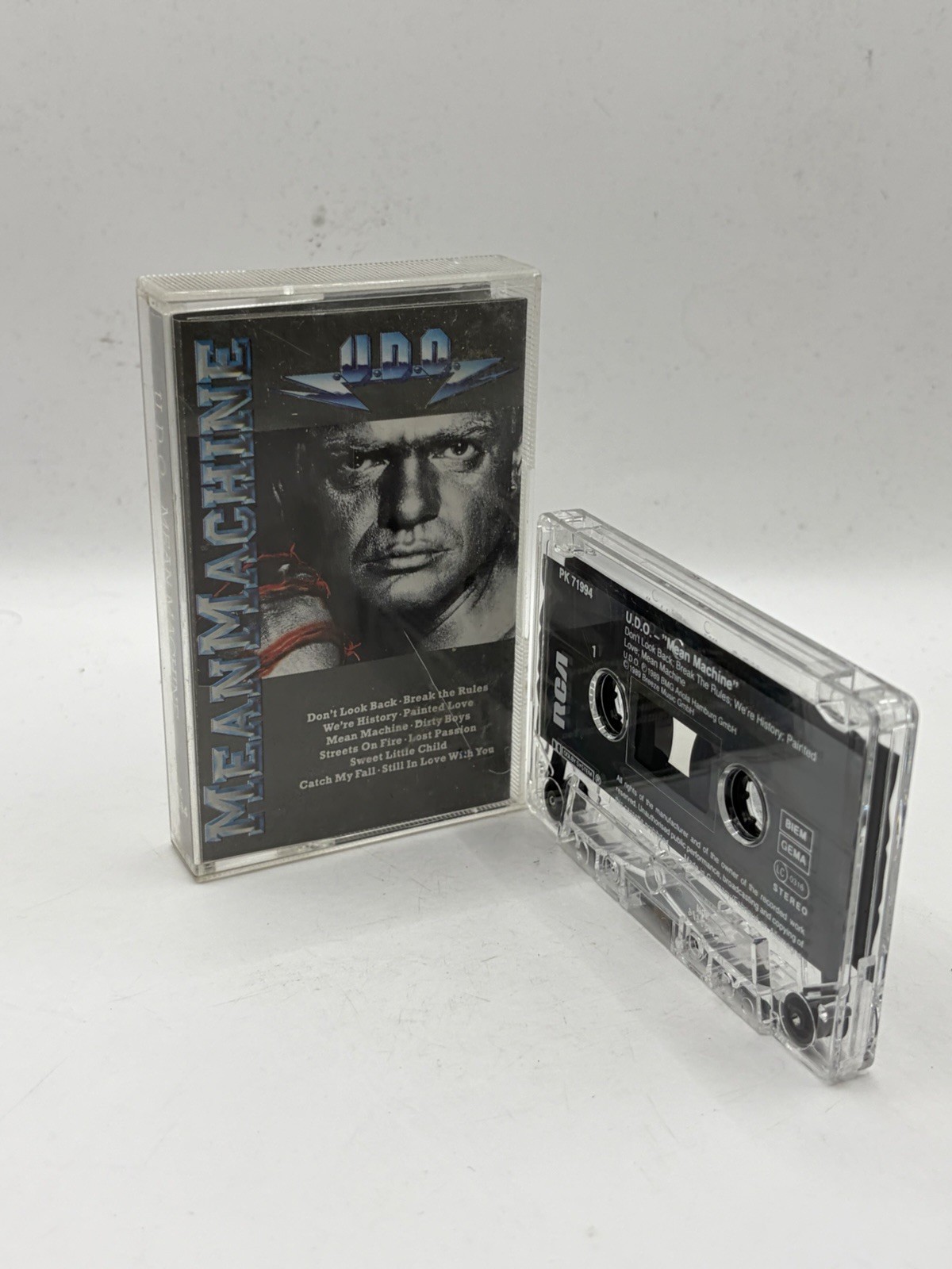 U.D.O.Mean Machine  Cassette Tape Album Accept Vocalist BMG 1989 Rare Metal