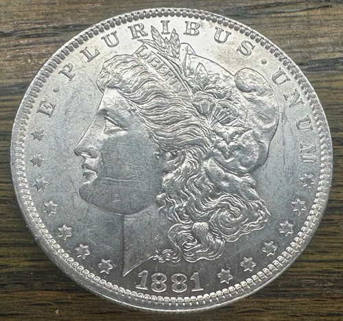 Genuine 1881-O Morgan 90% Silver Dollar Bullion Old Coin AU / Unc NO Reserve NR!