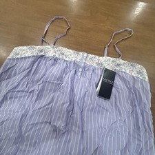 Lauren Ralph Lauren Nightgown Womens Medium Purple Stripe Floral Chemise Lounge