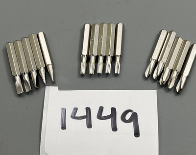 15Pcs 5/32'' Hex Shank T10 Torx  3.0 tri-wing 3.0  flat Bit  Screw Driver lot set
