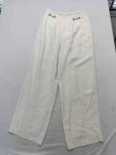 White Women's Wide Leg Dress Pants