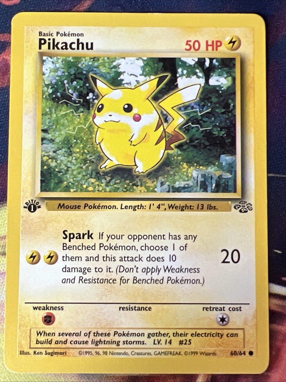 Pikachu 60/64 Jungle Regular - 1st edition - LP