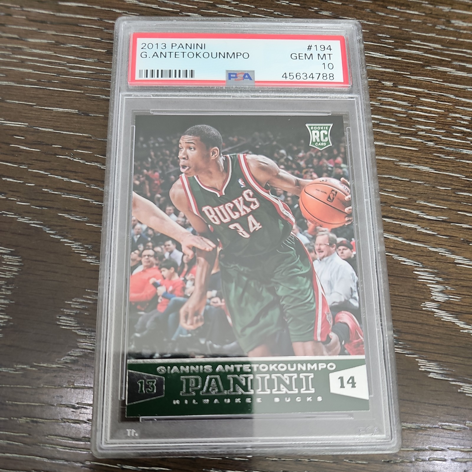 2013 PANINI #194 GIANNIS ANTETOKOUNMPO ROOKIE RC PSA 10